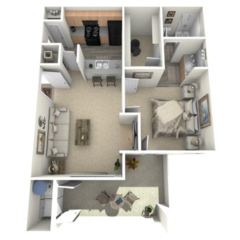 A2 Floor Plan at Alamo Park, Texas, 78218